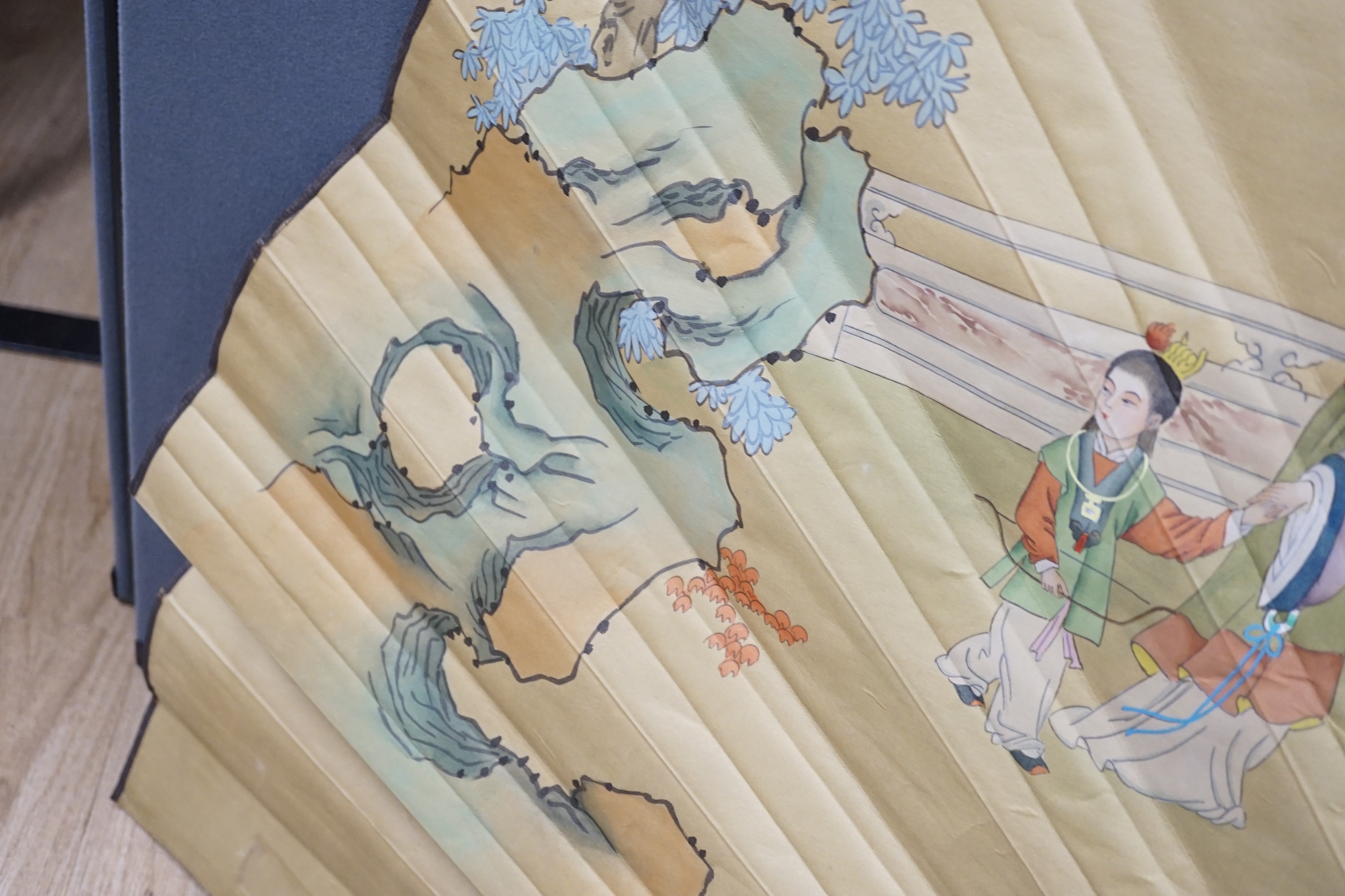 A large unusual Japanese fan